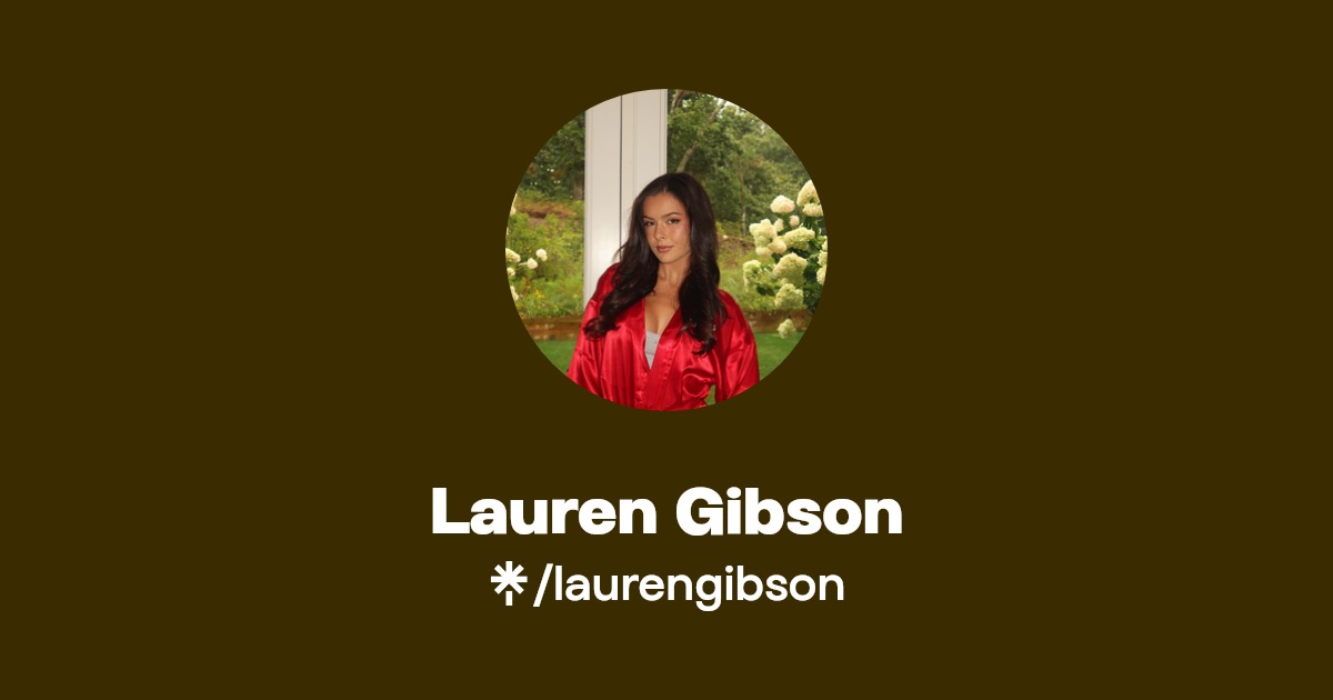 Lauren Gibson | TikTok | Linktree