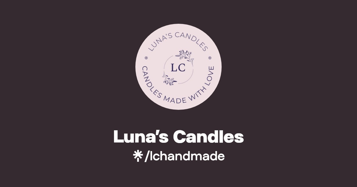 Luna’s Candles Instagram, Facebook Linktree