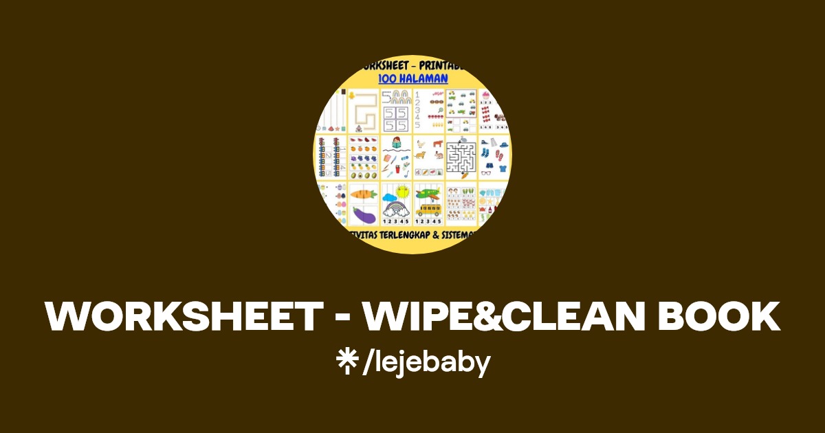 WORKSHEET WIPE&CLEAN BOOK Linktree