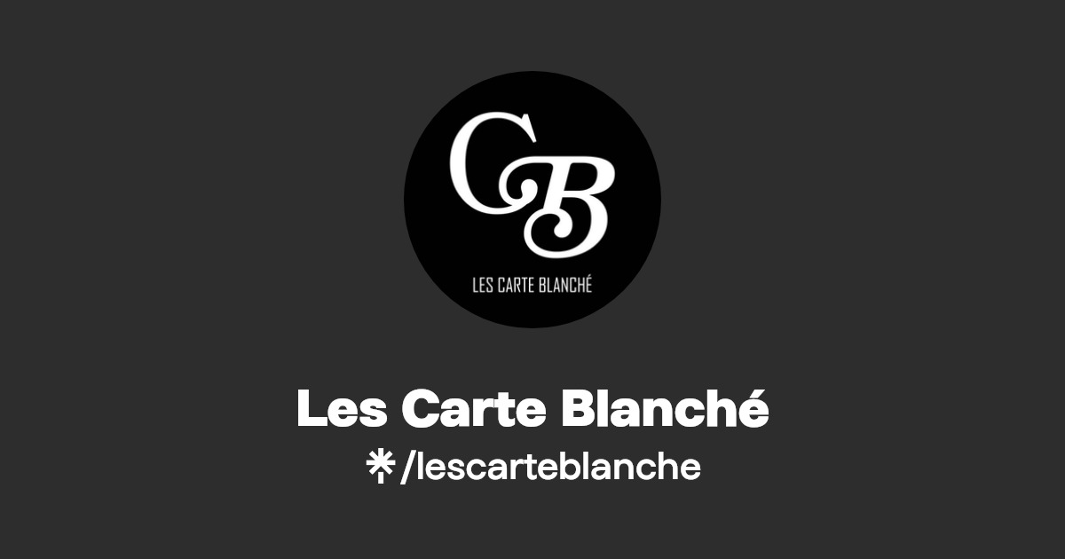 Les Carte Blanché Instagram, Facebook Linktree