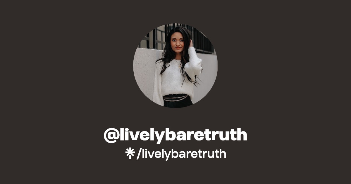 livelybaretruth Listen on YouTube, Spotify, Apple Music Linktree
