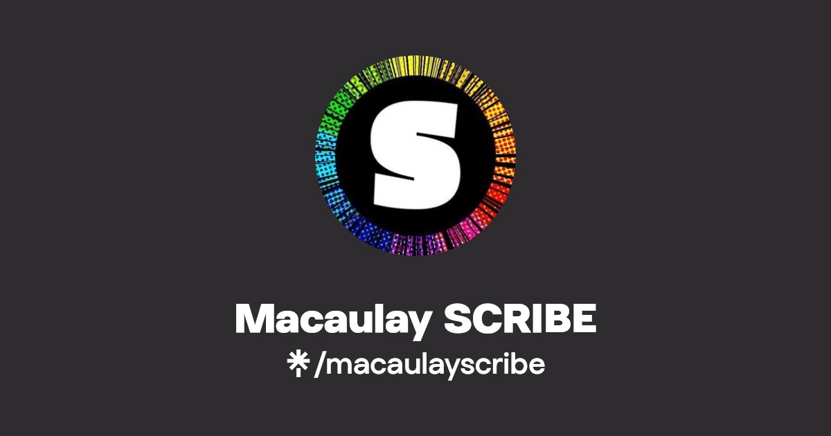 Macaulay SCRIBE Listen on Spotify Linktree