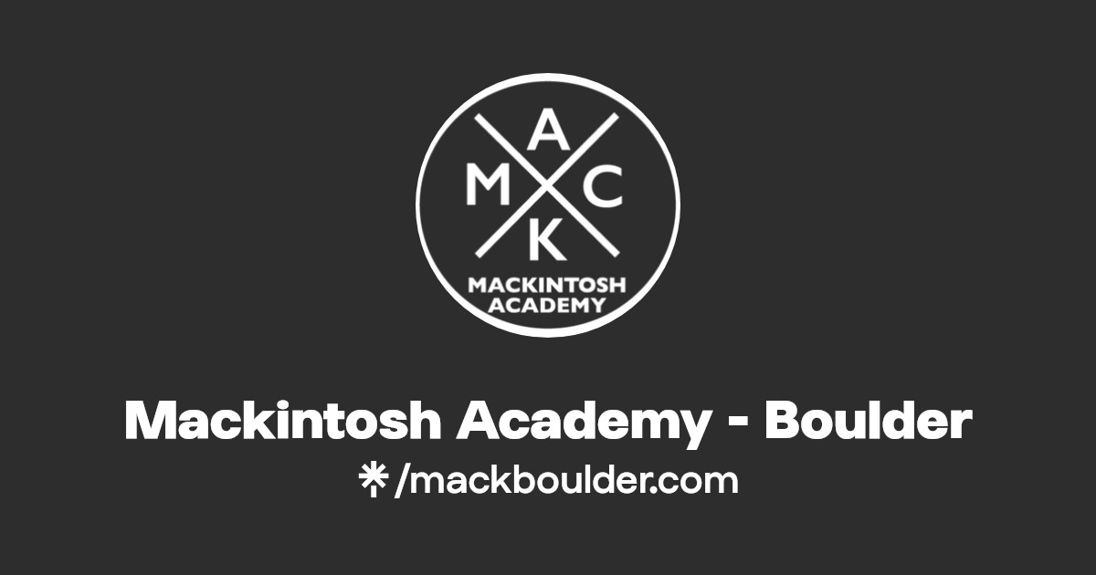 Mackintosh Academy Boulder Instagram, Facebook Linktree