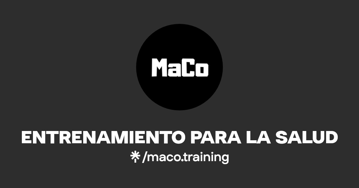 MaCo Training Instagram Linktree