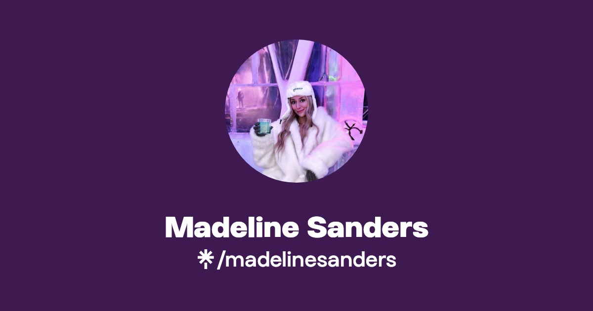Madeline Sanders Instagram Linktree
