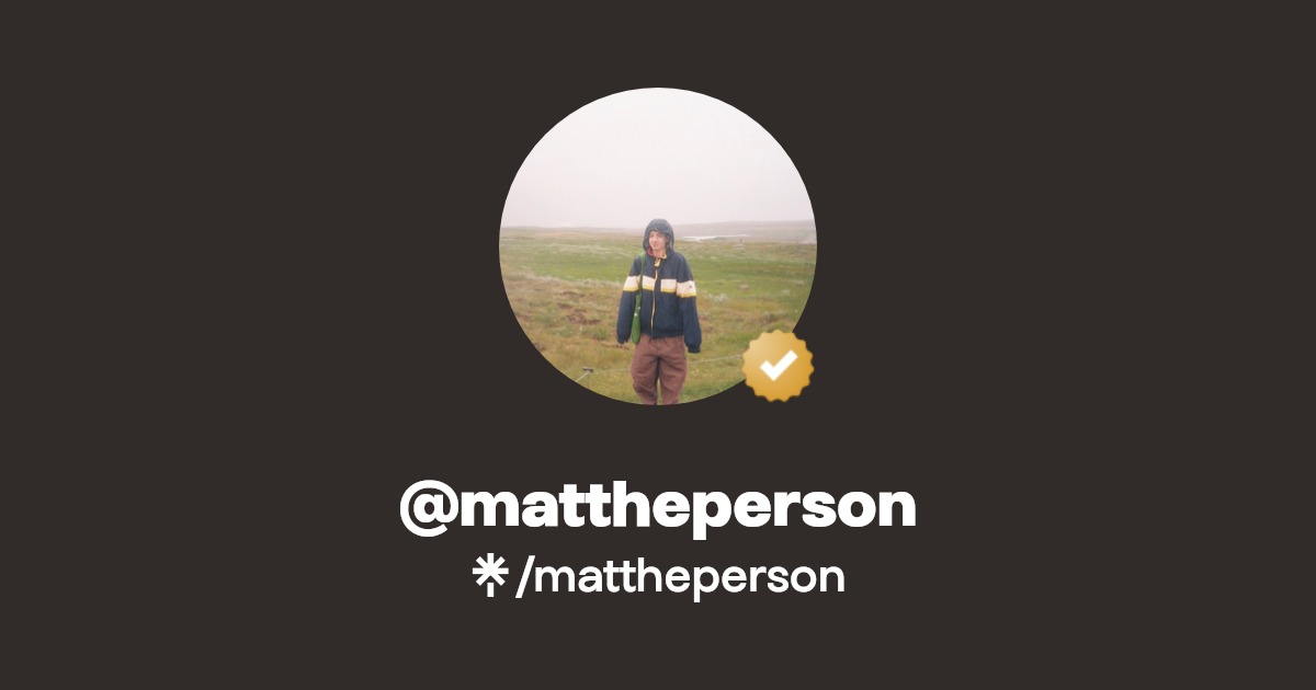 mattheperson Instagram, TikTok, Twitch Linktree