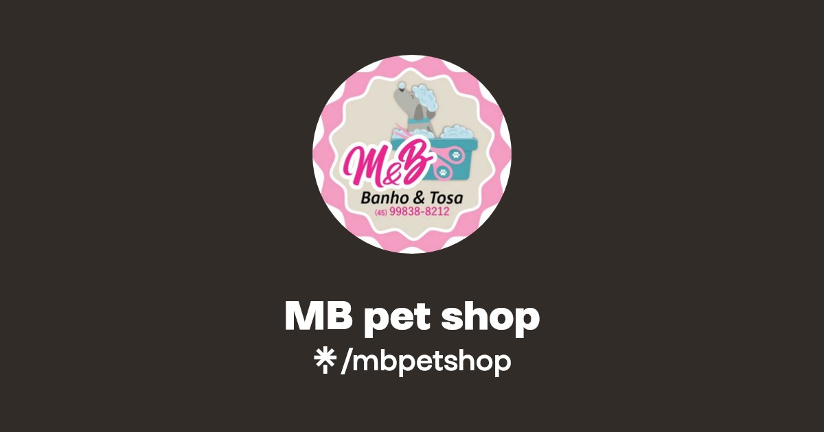 MB pet shop Instagram Linktree