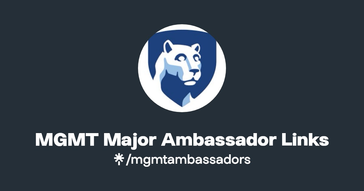 MGMT Major Ambassador Links Linktree