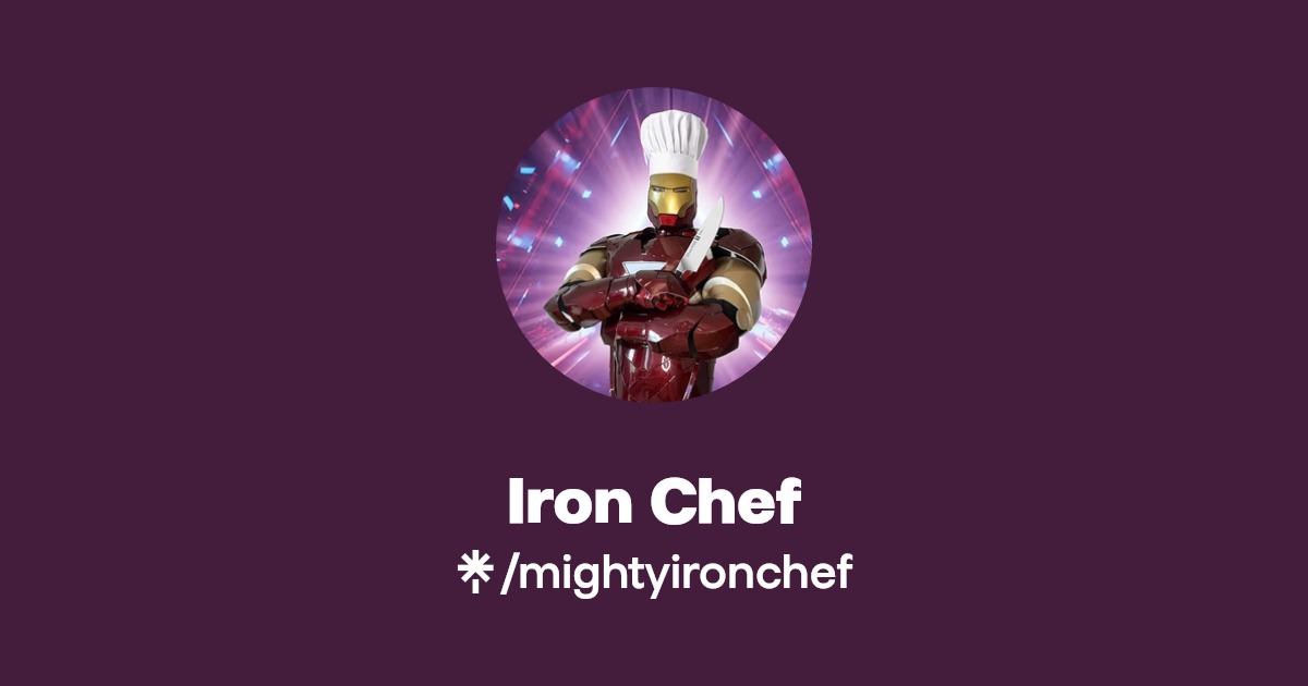 Iron Chef Twitter, Instagram, Facebook, TikTok Linktree