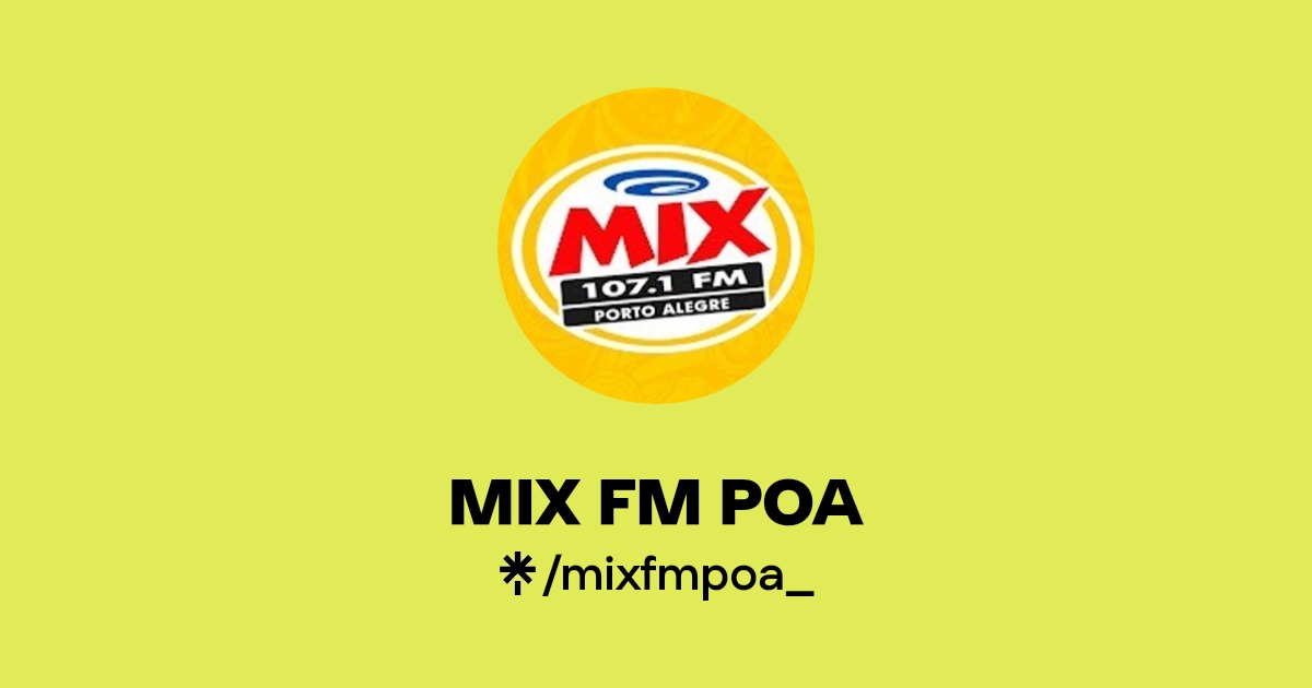 MIX FM POA Instagram, TikTok Linktree