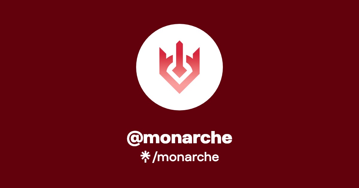 monarche Twitter, Instagram, Facebook, TikTok Linktree