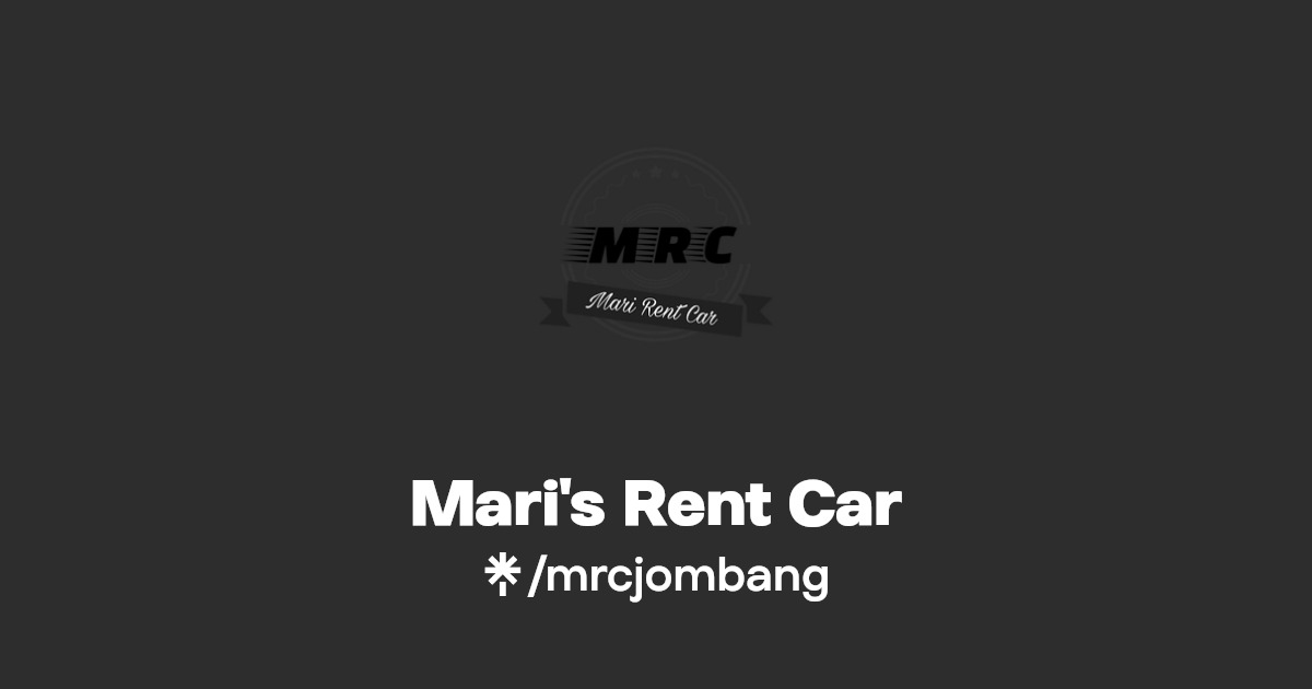 Mari's Rent Car Instagram Linktree