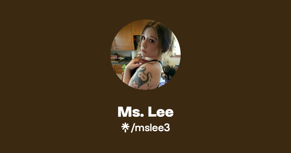 Ms. Lee - Find Ms. Lee Onlyfans - Linktree