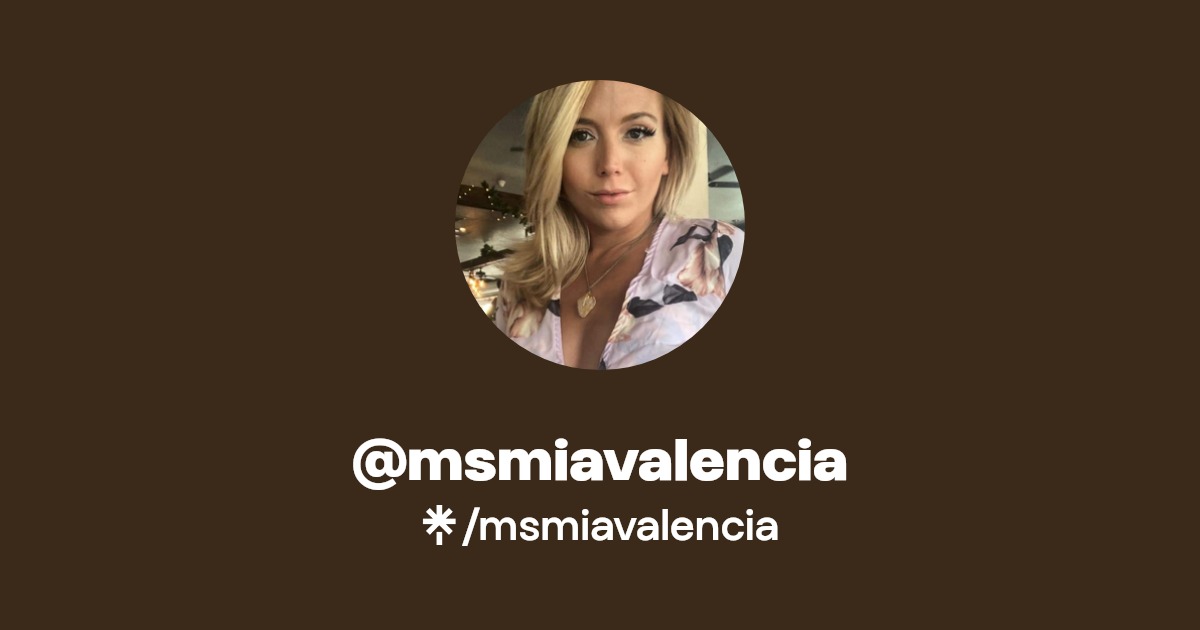 msmiavalencia - Find @msmiavalencia Onlyfans - Linktree