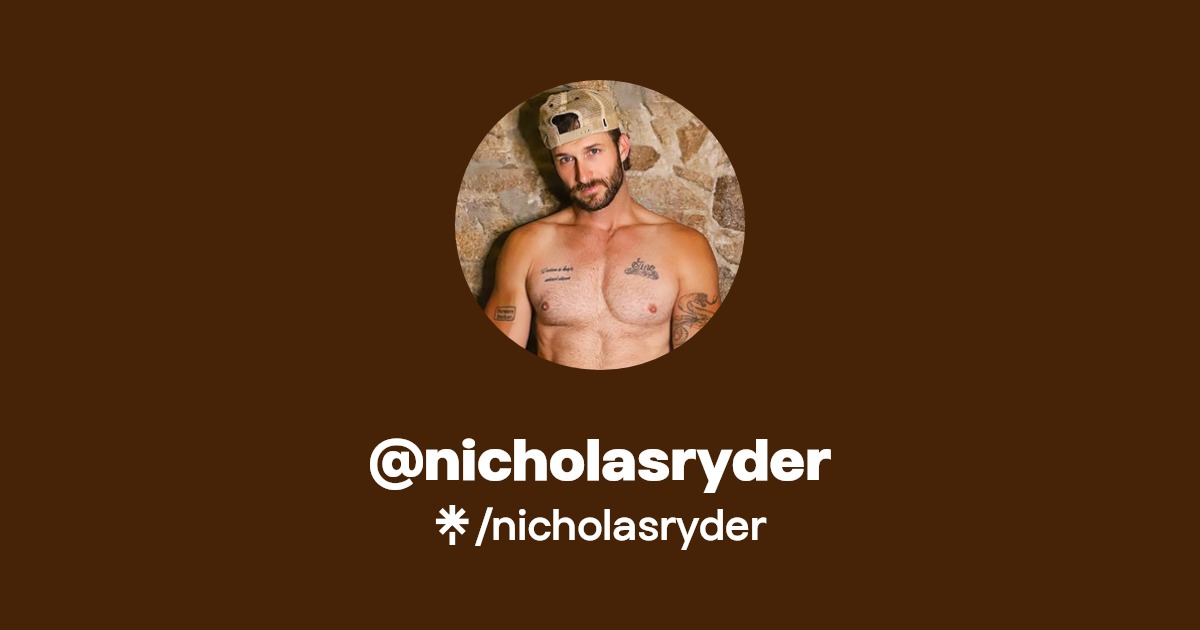 nicholasryder - Find @nicholasryder Onlyfans - Linktree