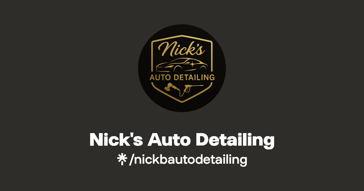 Nick's Auto Detailing Instagram, Facebook Linktree