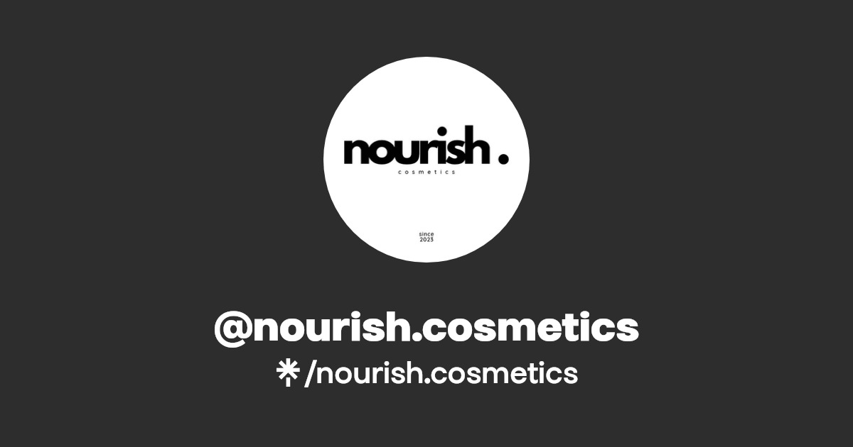 nourish.cosmetics Instagram, Facebook, TikTok Linktree