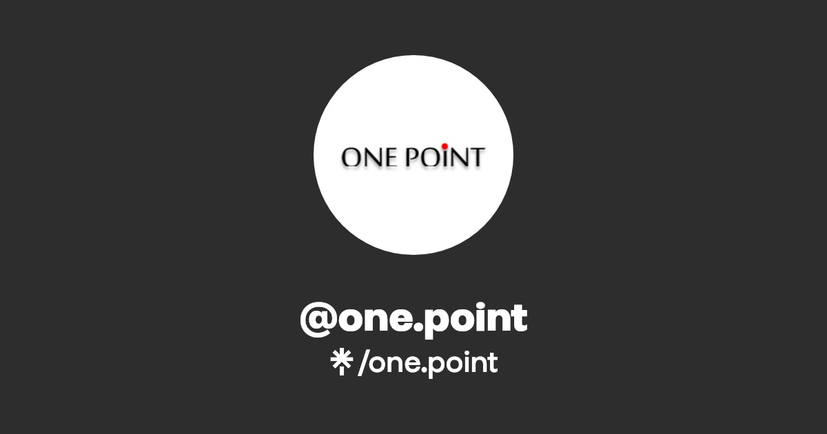one.point Instagram, Facebook Linktree