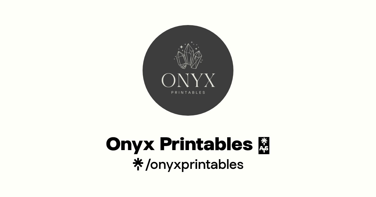 onyxprintables Instagram, Facebook, TikTok Linktree