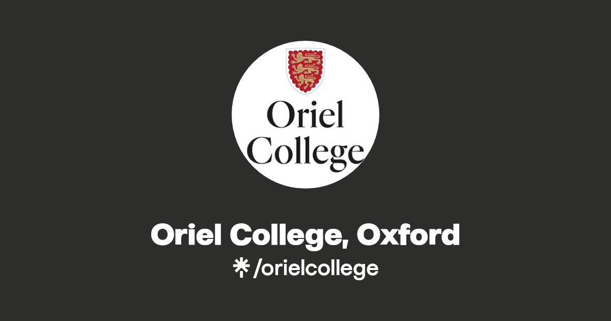 Oriel College, Oxford Twitter, Instagram, Facebook Linktree