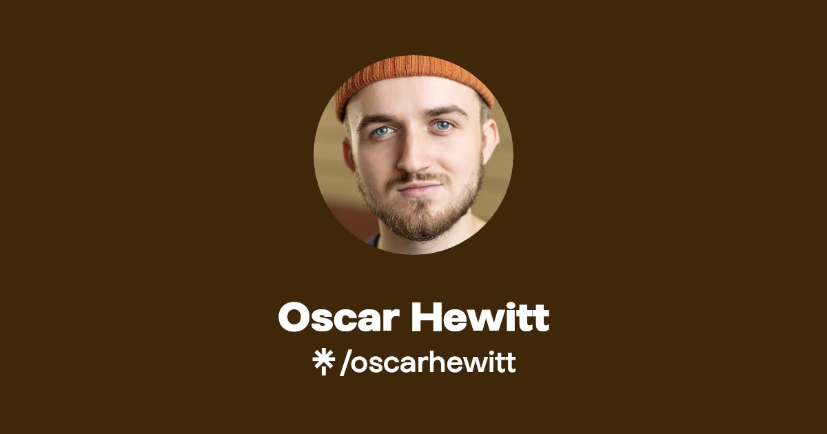 oscarhewitt's link in bio Instagram and socials Linktree