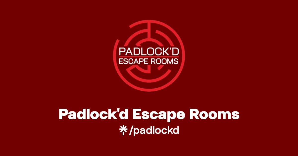 Padlock'd Escape Rooms Instagram, Facebook, TikTok Linktree