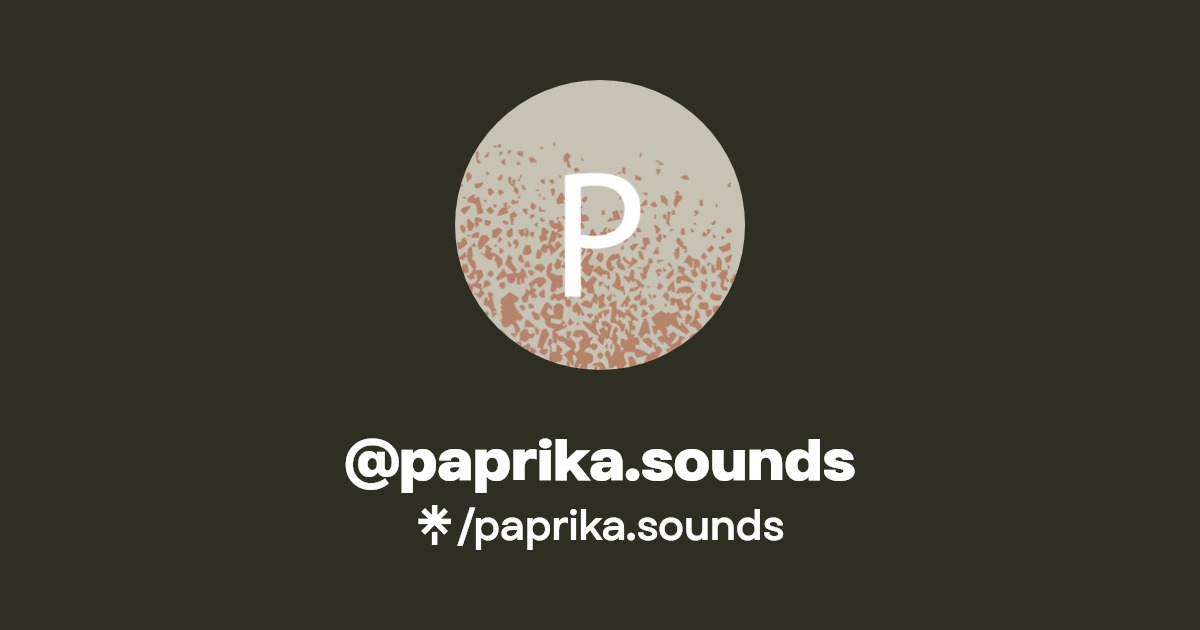 paprika.sounds Instagram, Facebook Linktree