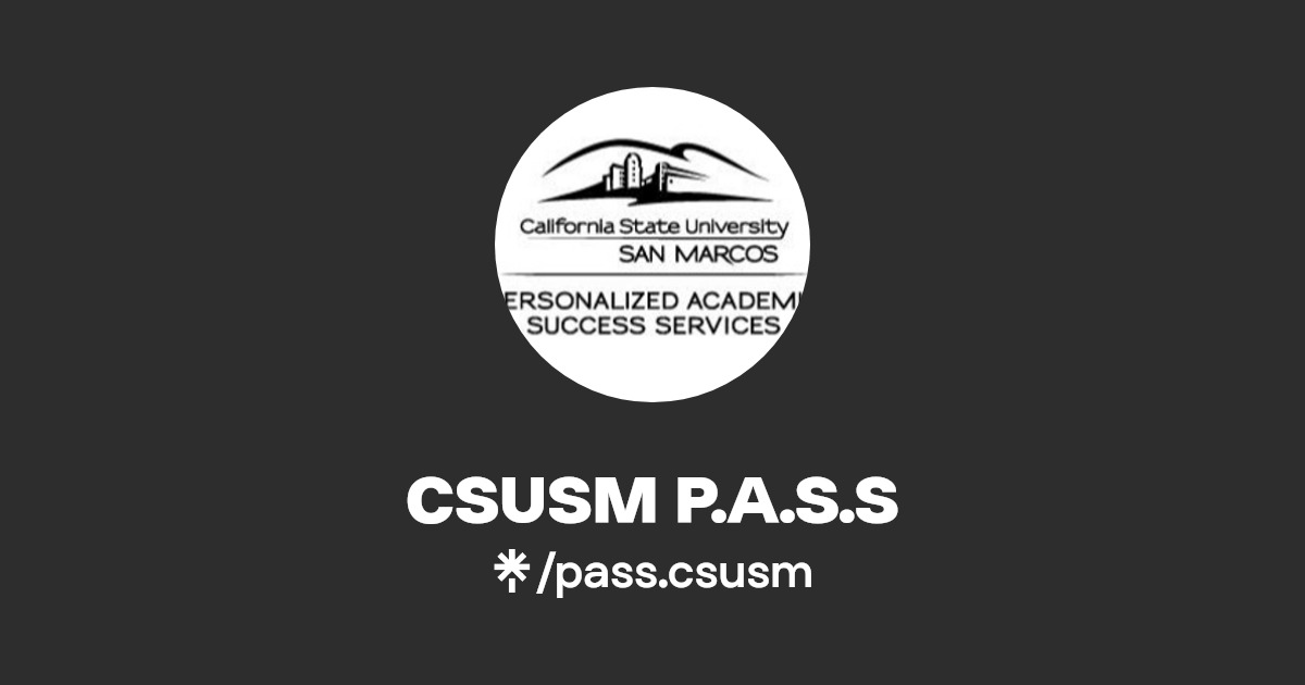CSUSM P.A.S.S Linktree