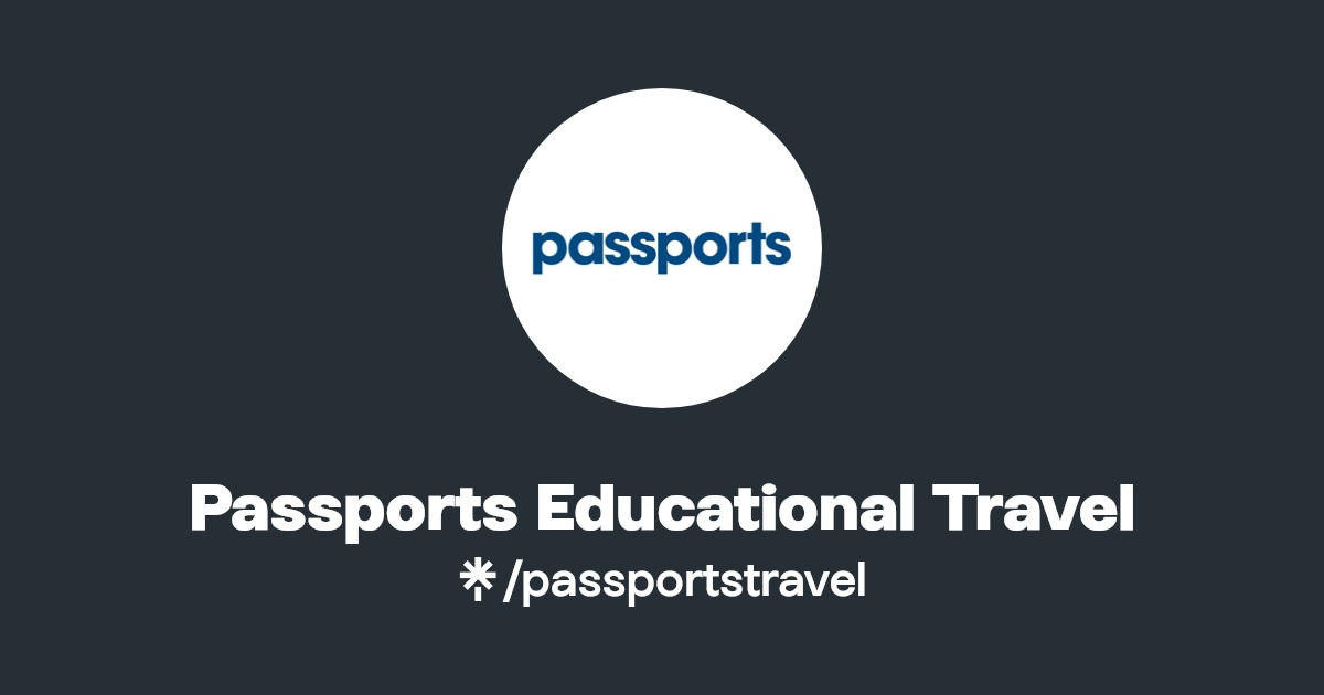 Passports Educational Travel Instagram, Facebook Linktree