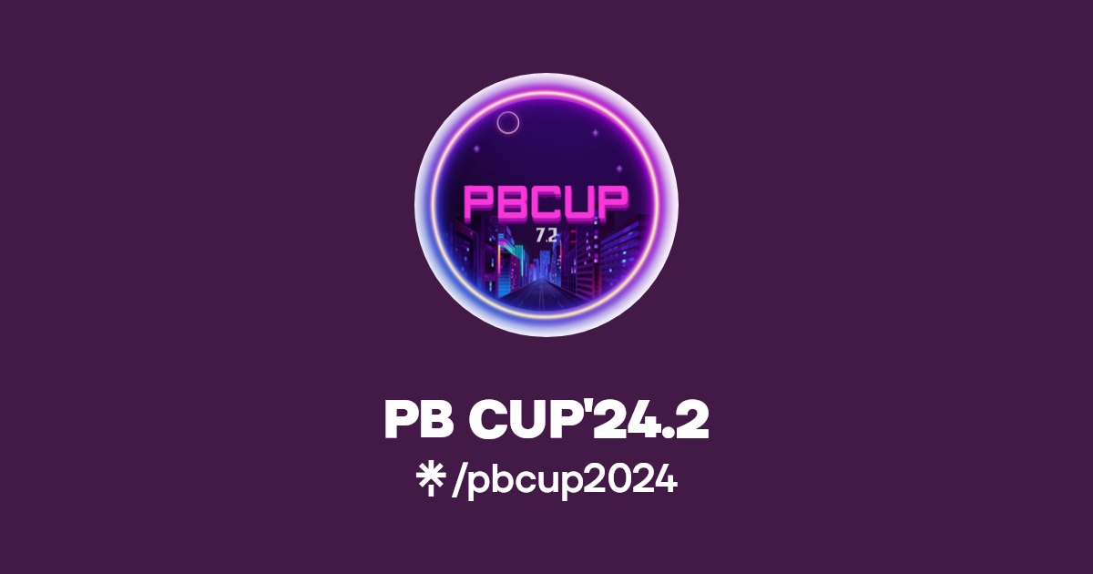 PB CUP'24.2 | Instagram | Linktree