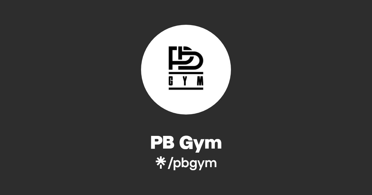 PB Gym Instagram, Facebook Linktree