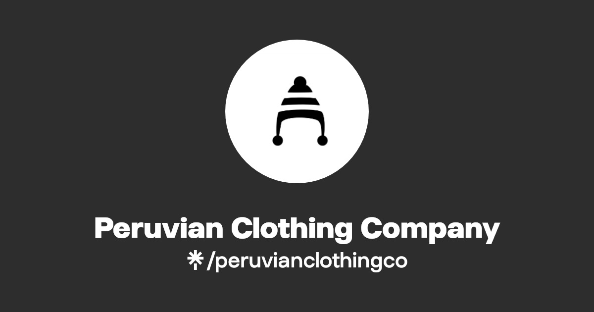 Peruvian Clothing Company Instagram, TikTok Linktree
