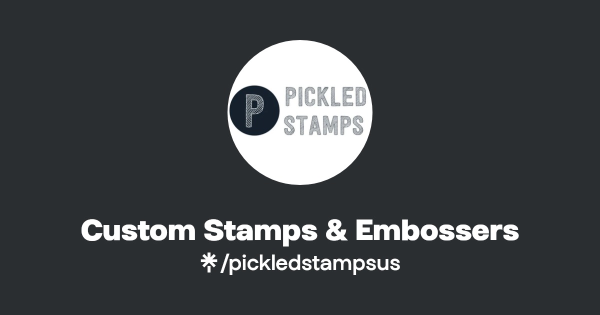 Custom Stamps & Embossers Facebook, TikTok Linktree