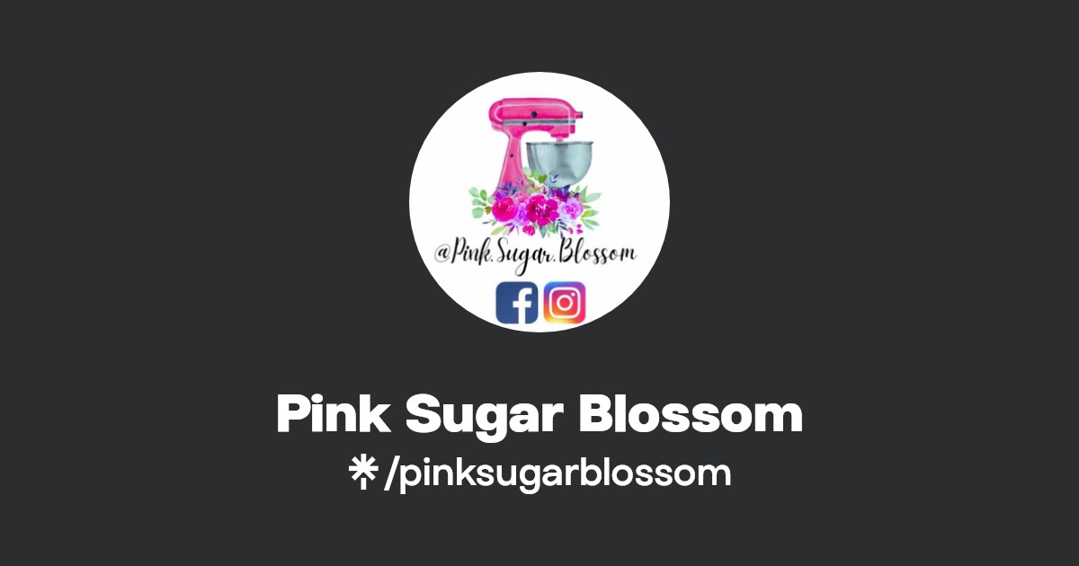 Pink Sugar Blossom Instagram, Facebook, TikTok Linktree