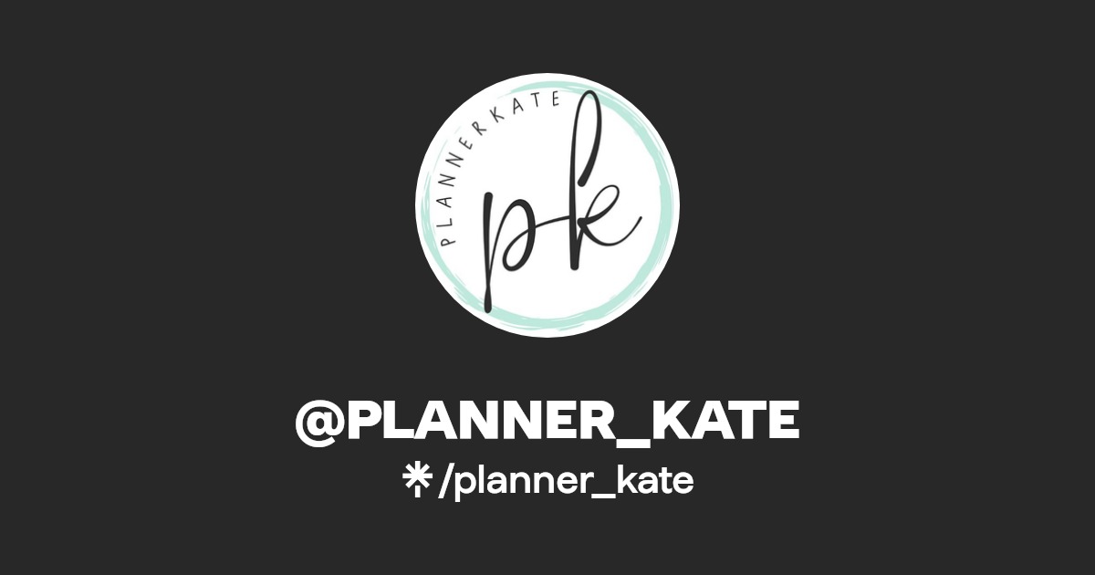 PLANNER_KATE Facebook Linktree