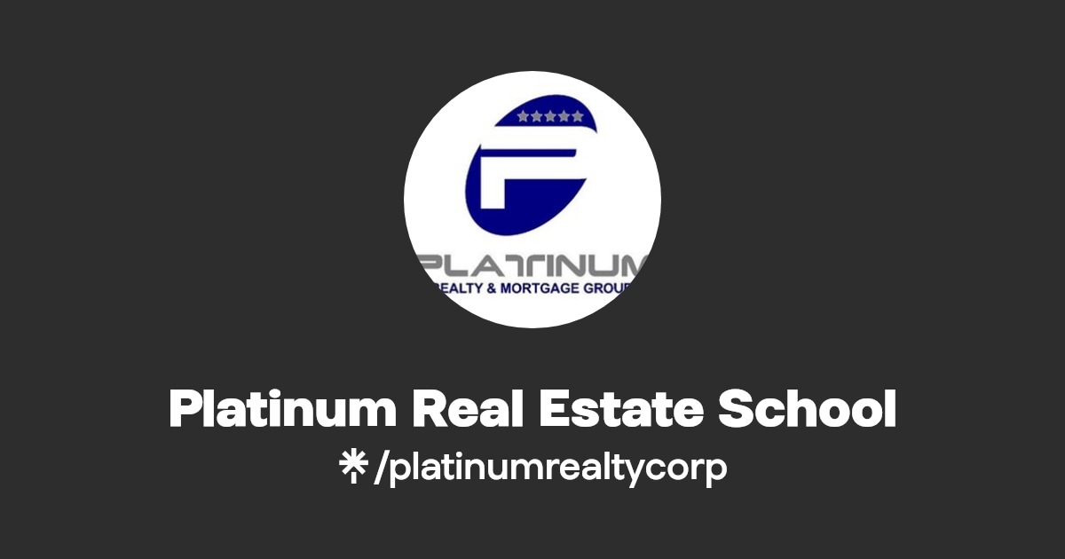Platinum Real Estate School Instagram, Facebook, TikTok Linktree