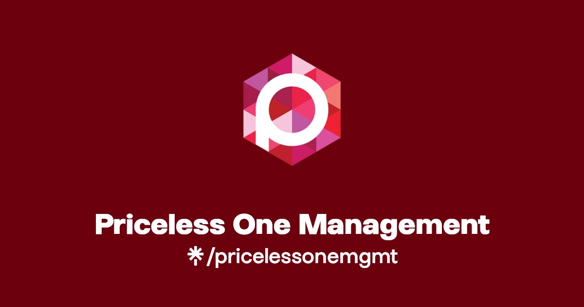 Priceless One Management Instagram, Facebook Linktree