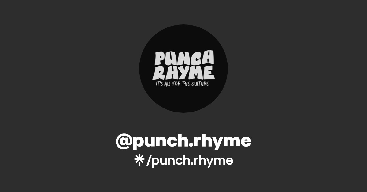 punch.rhyme Instagram Linktree