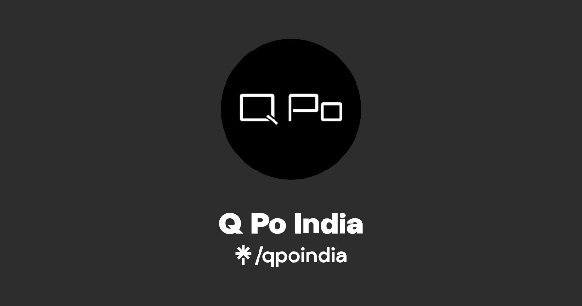Q Po India Instagram, Facebook Linktree