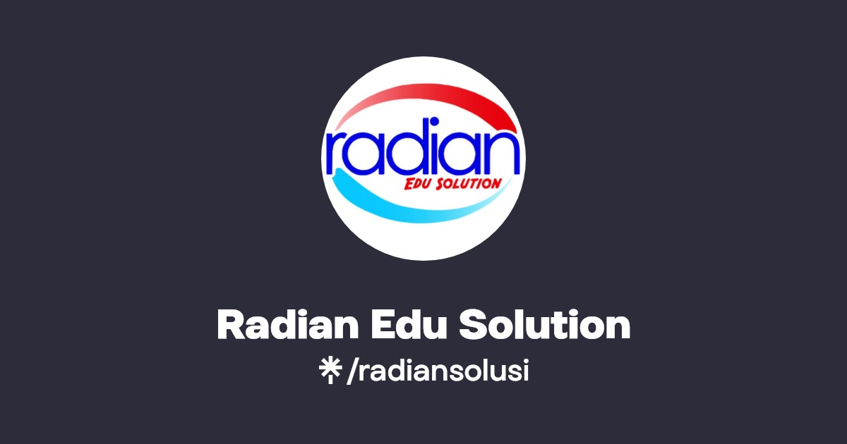 Radian Edu Solution Instagram, Facebook, TikTok Linktree