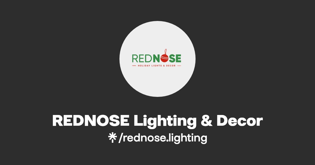 REDNOSE Lighting & Decor Instagram, Facebook Linktree