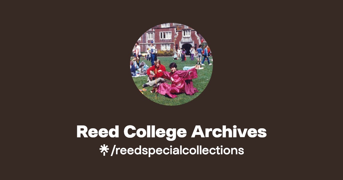 Reed College Archives Instagram Linktree