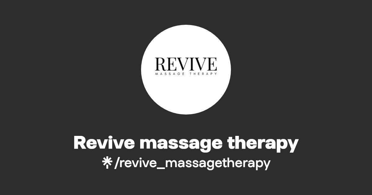 Revive massage therapy Linktree