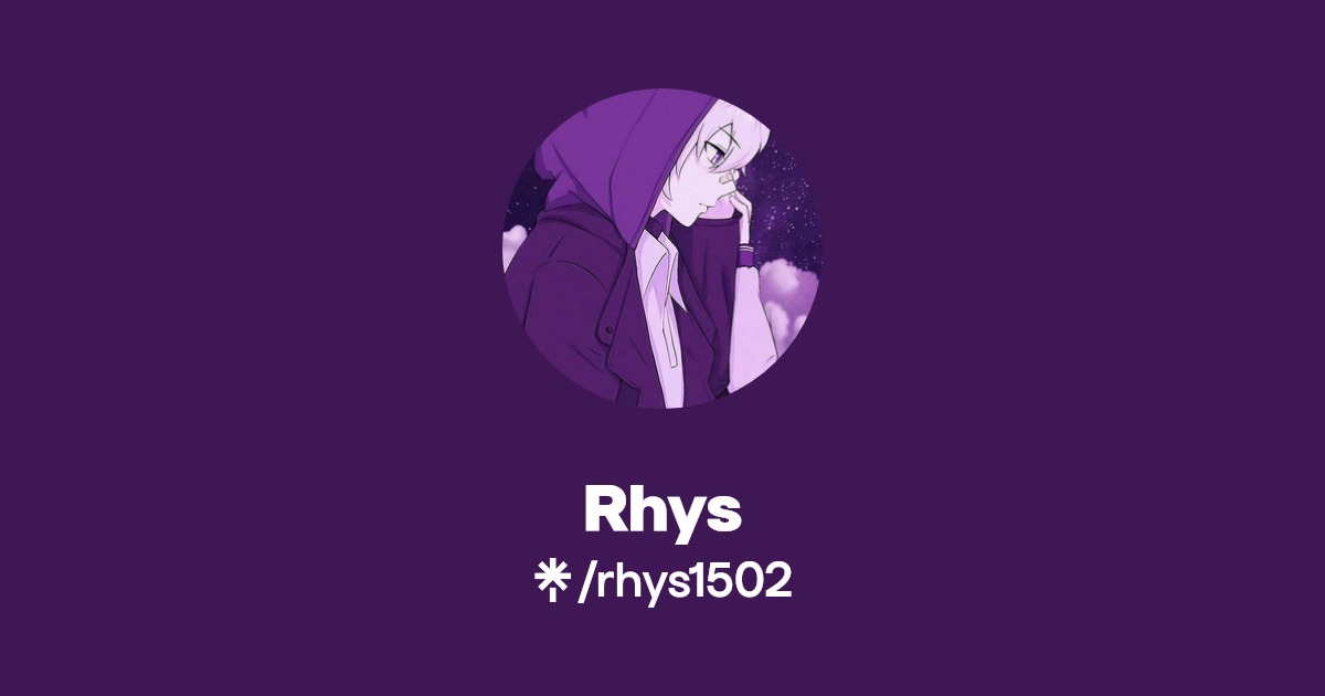Rhys Twitter, Instagram, TikTok, Twitch Linktree
