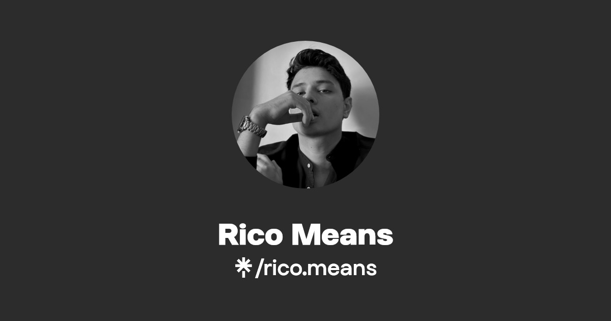 Rico Means Facebook, TikTok Linktree