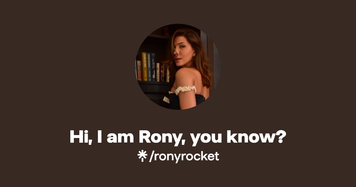 Hi, I am Rony, you know? - Find Hi, I am Rony, you know? Onlyfans