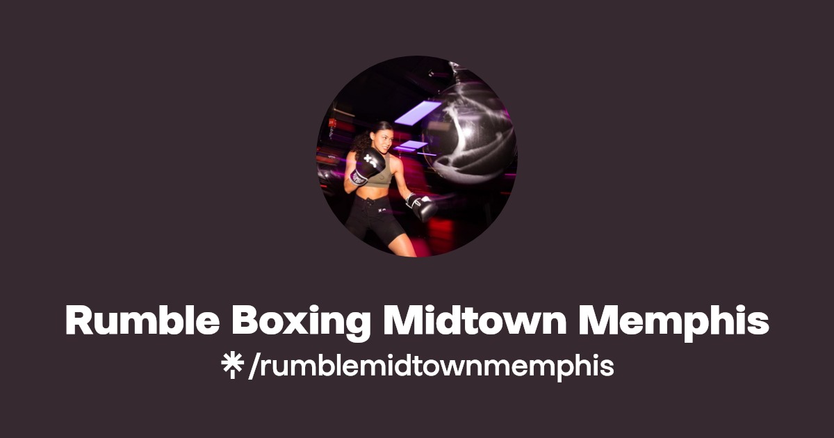 Rumble Boxing Midtown Memphis Instagram, Facebook Linktree