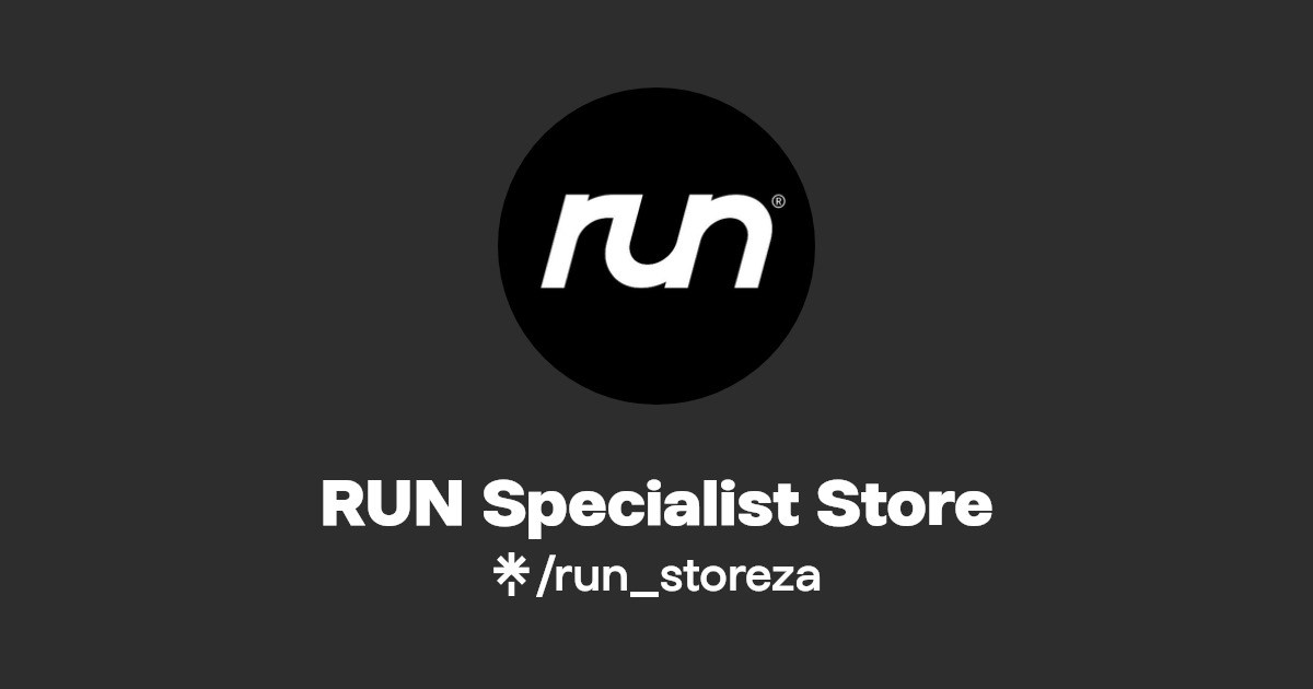 RUN Specialist Store Instagram, Facebook Linktree