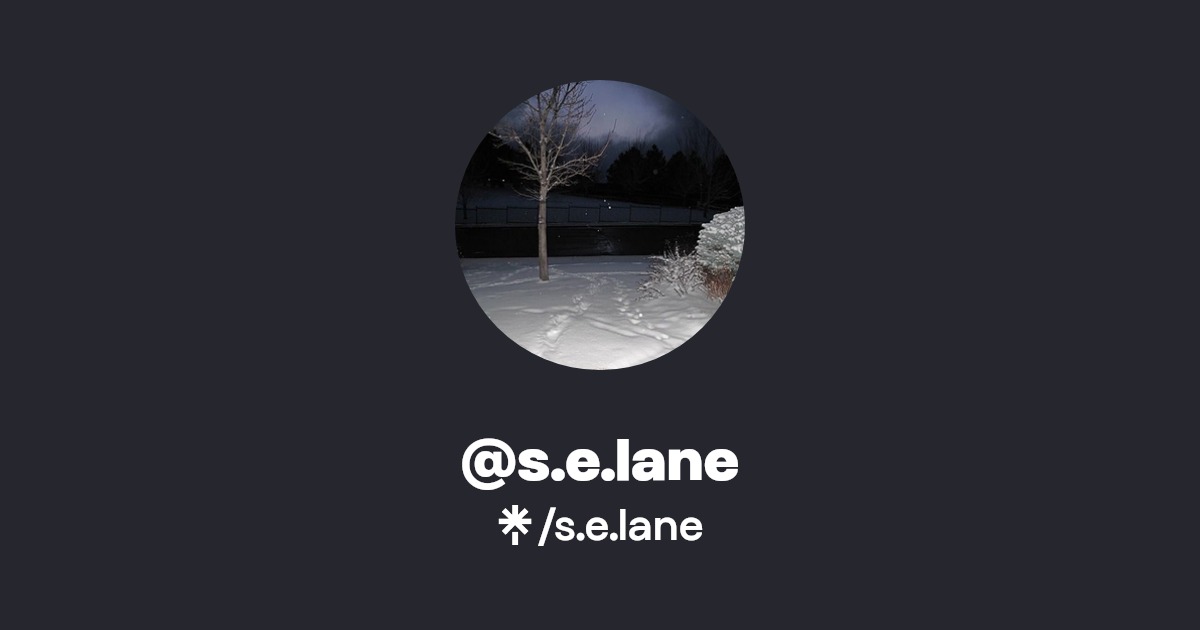 s.e.lane Instagram Linktree