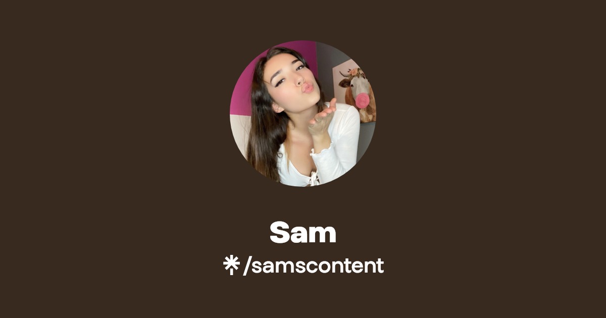 Sam - Find Sam Onlyfans - Linktree